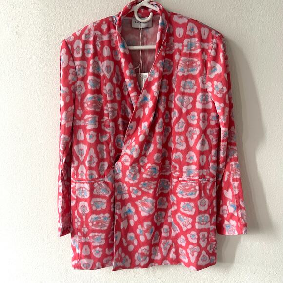 Baja East Sunset Jaguar Printed Wrap Mini Dress Size 00 - Picture 1 of 10